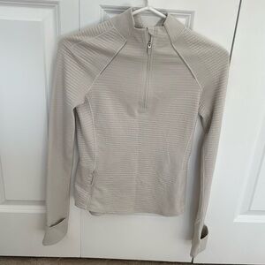 Lululemon athletica Women's Cream Quarter-Zip Top